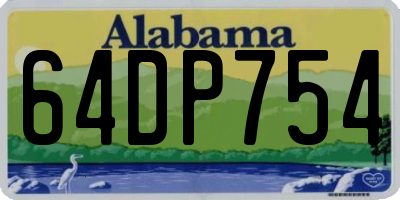 AL license plate 64DP754