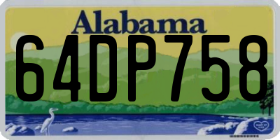 AL license plate 64DP758