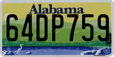 AL license plate 64DP759