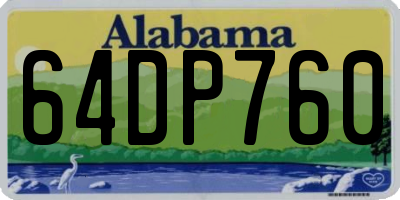 AL license plate 64DP760