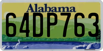 AL license plate 64DP763