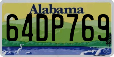 AL license plate 64DP769