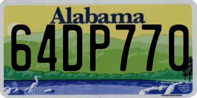 AL license plate 64DP770