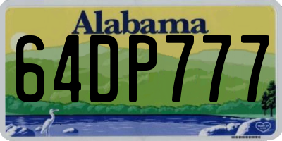 AL license plate 64DP777