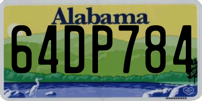 AL license plate 64DP784