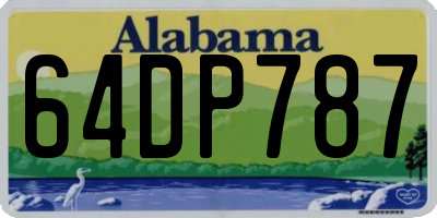 AL license plate 64DP787