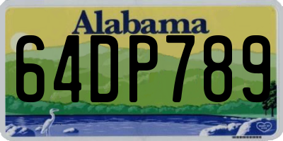 AL license plate 64DP789