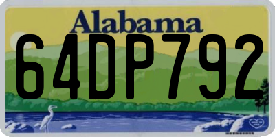AL license plate 64DP792