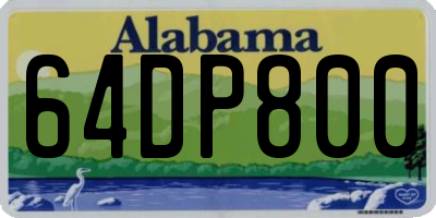 AL license plate 64DP800