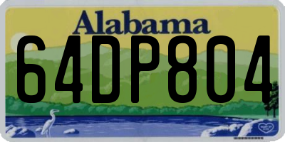 AL license plate 64DP804