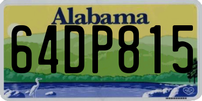 AL license plate 64DP815