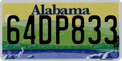 AL license plate 64DP833