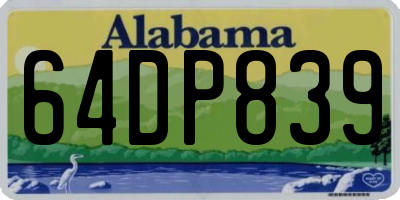 AL license plate 64DP839