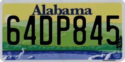 AL license plate 64DP845