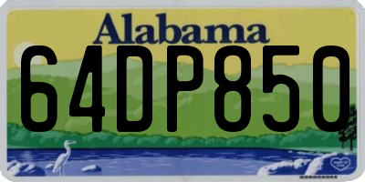 AL license plate 64DP850