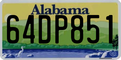 AL license plate 64DP851