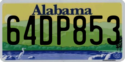 AL license plate 64DP853