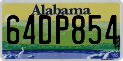 AL license plate 64DP854