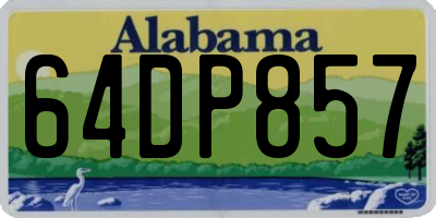 AL license plate 64DP857