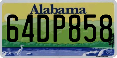 AL license plate 64DP858