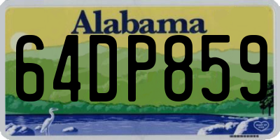 AL license plate 64DP859