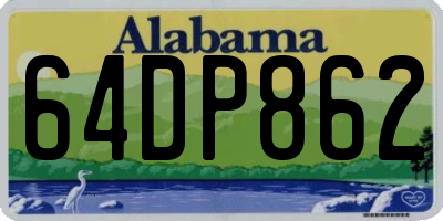 AL license plate 64DP862