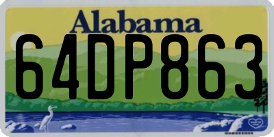 AL license plate 64DP863