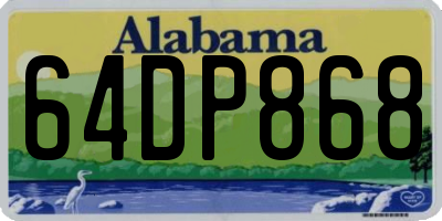AL license plate 64DP868