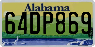 AL license plate 64DP869