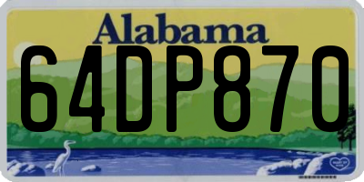 AL license plate 64DP870