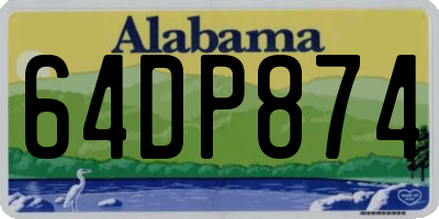 AL license plate 64DP874