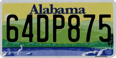 AL license plate 64DP875