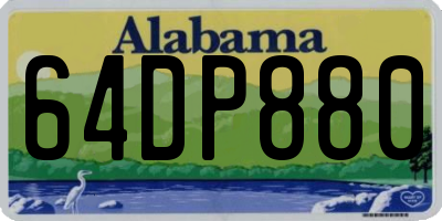 AL license plate 64DP880