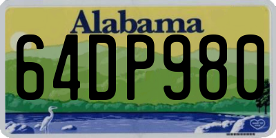 AL license plate 64DP980