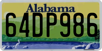 AL license plate 64DP986