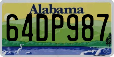 AL license plate 64DP987