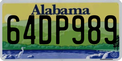 AL license plate 64DP989