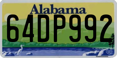 AL license plate 64DP992