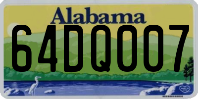 AL license plate 64DQ007