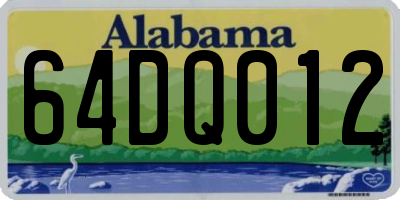 AL license plate 64DQ012