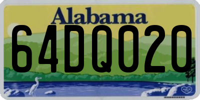 AL license plate 64DQ020