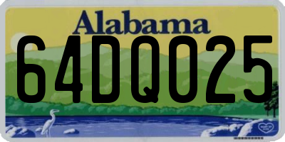 AL license plate 64DQ025