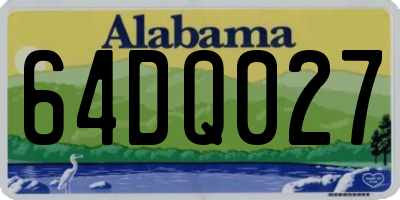 AL license plate 64DQ027