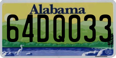 AL license plate 64DQ033