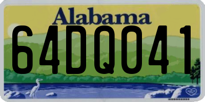 AL license plate 64DQ041