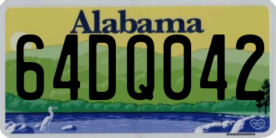 AL license plate 64DQ042