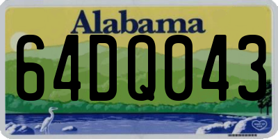 AL license plate 64DQ043