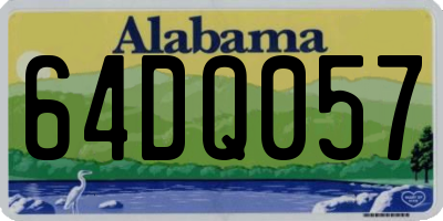 AL license plate 64DQ057