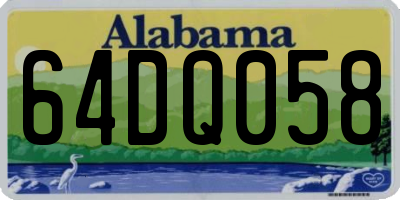 AL license plate 64DQ058