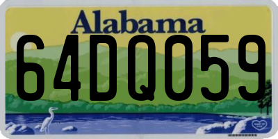 AL license plate 64DQ059